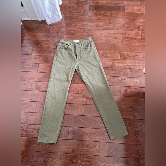 DENIM FORUM YOKO HIGH RISE SLIM - army green - Picture 1 of 4